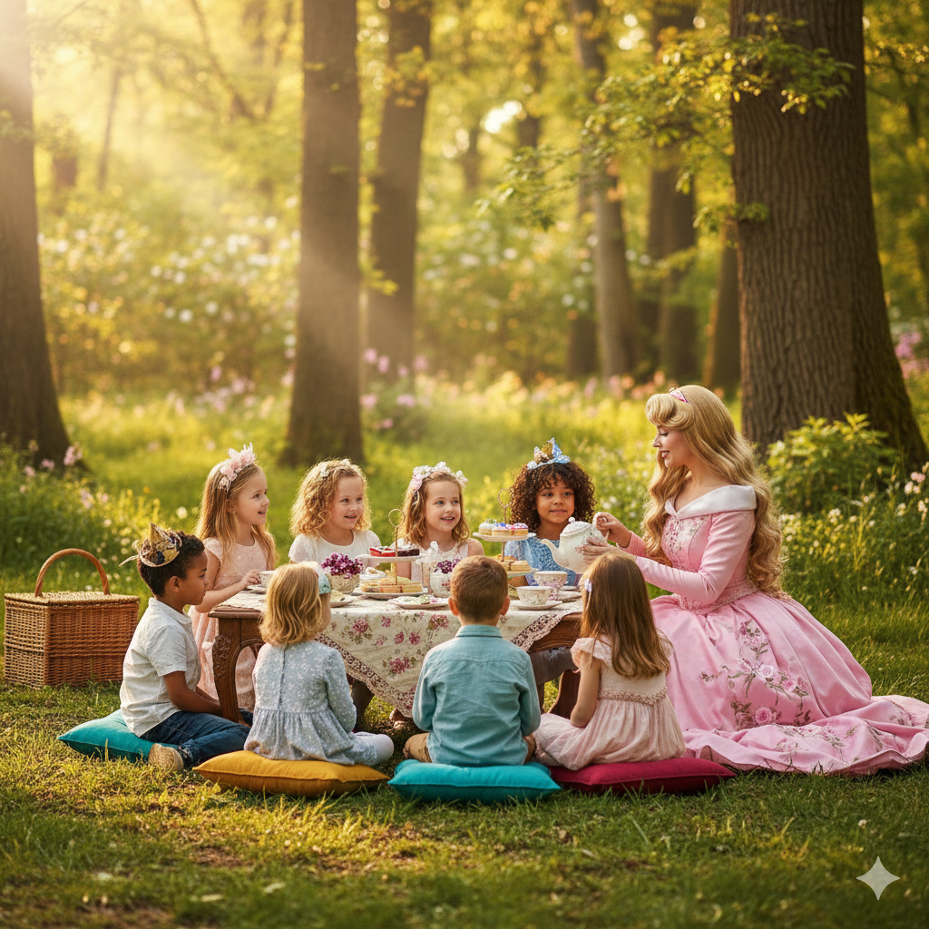 Elegant princess tea party table